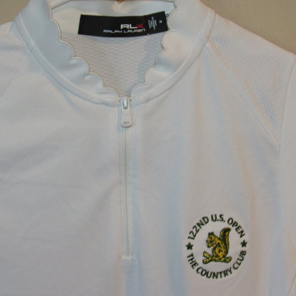 Ralph Lauren RLX 122nd US Open The Country Club Sleeveless 1/4 Zip Polo Shirt M - Picture 2 of 5
